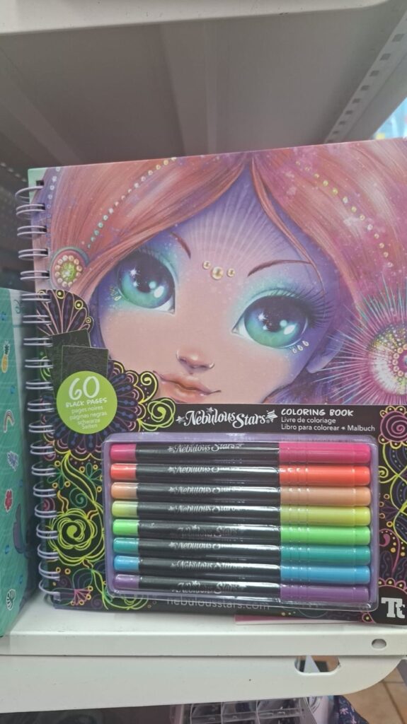 Nebulous Stars – חוברת צביעה עם דפים שחורים